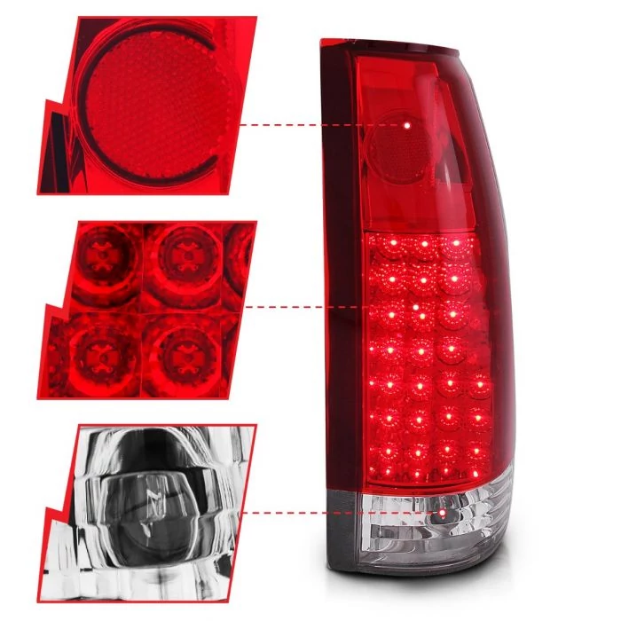 ANZO - Chrome/Red G2 LED Tail Lights