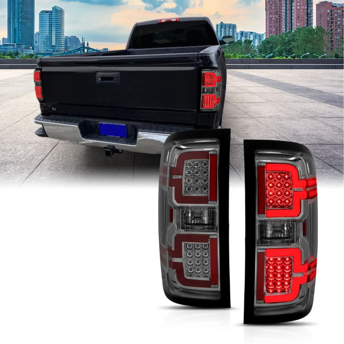 ANZO - Chrome/Smoke Sequential Fiber Optic LED Tail Lights