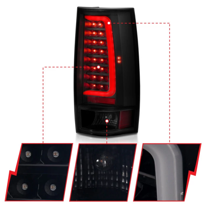 ANZO - Black/Smoke Plank Style LED Tail Lights