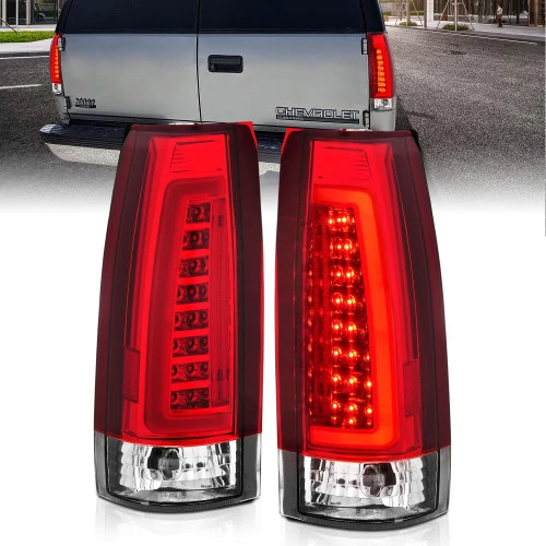 ANZO - Chrome/Red LED Tail Lights