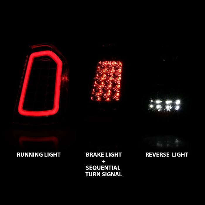 ANZO - Chrome Sequential Fiber Optic LED Tail Lights