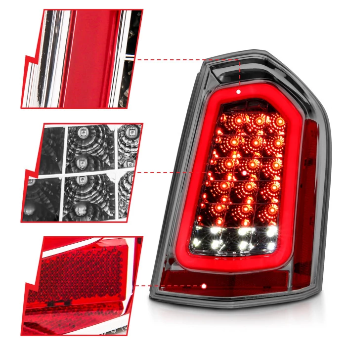 ANZO - Chrome Sequential Fiber Optic LED Tail Lights