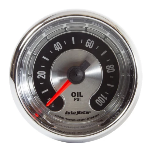 AutoMeter® - American Muscle 2-1/16" 0-100 PSI Mechanical Oil Pressure Gauge