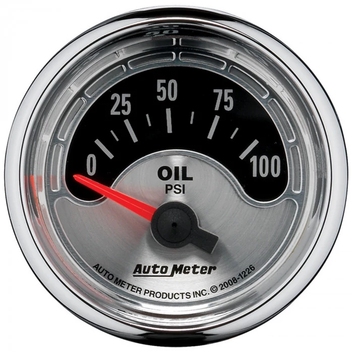 AutoMeter® - American Muscle 2-1/16" 0-100 PSI Electric Air-Core Oil Pressure Gauge