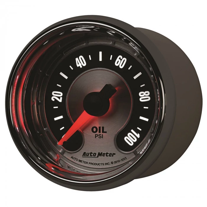 AutoMeter® - American Muscle 2-1/16" 0-100 PSI Electric Digital Stepper Motor Oil Pressure Gauge