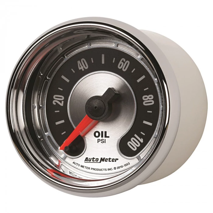 AutoMeter® - American Muscle 2-1/16" 0-100 PSI Electric Digital Stepper Motor Oil Pressure Gauge