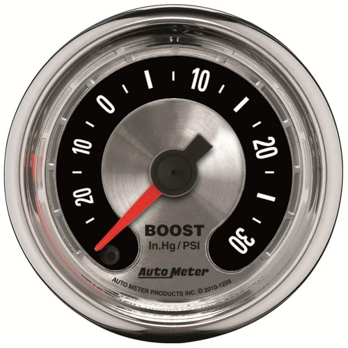 AutoMeter® - American Muscle 2-1/16" 30" HG/30 PSI Electric Digital Stepper Motor Boost/Vacuum Gauge