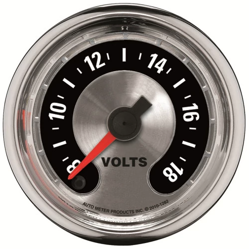 AutoMeter® - American Muscle 2-1/16" Electric Digital Stepper Motor 8-18V Voltmeter Gauge