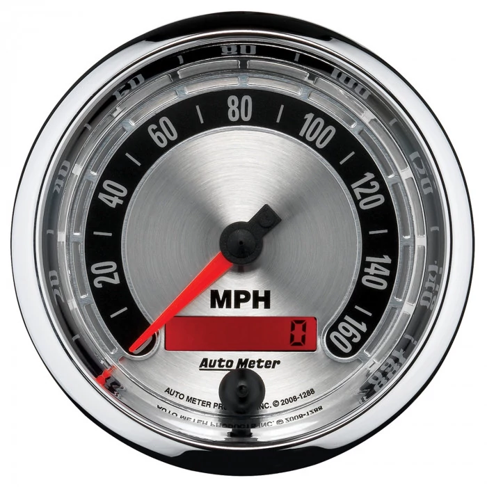 AutoMeter® - American Muscle 3-3/8" 0-160 MPH Electric Air-Core Speedometer Gauge