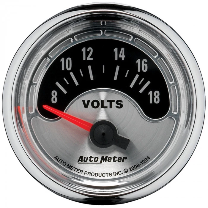 AutoMeter® - American Muscle 2-1/16" Electric Air-Core 8-18V Voltmeter Gauge
