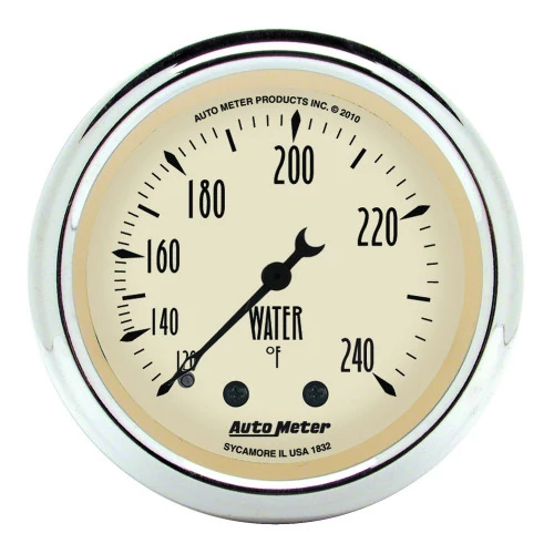 AutoMeter® - Antique Beige 2-1/16" 120-240 Deg F Mechanical Water Temperature Gauge