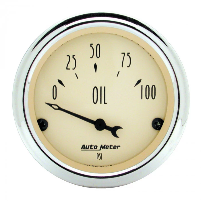 AutoMeter® - Antique Beige 100-250 Deg F Fuel/Oil/Speedo/Volt/Water Electric Speedometer Gauge Set
