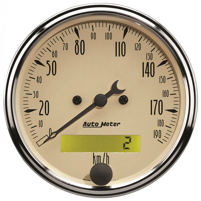 AutoMeter® - Antique Beige 3-1/8" 0-190 KM/H Electric Programmable Speedometer Gauge