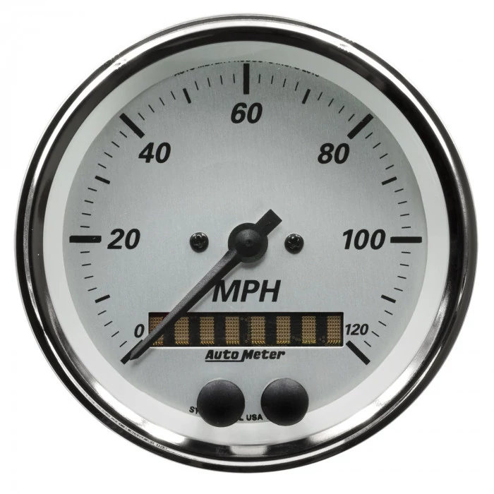 AutoMeter® - American Platinum 3-3/8" 0-120 MPH Air-Core GPS Speedometer Gauge