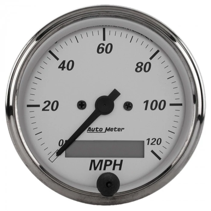 AutoMeter® - American Platinum 3-1/8" 0-120 MPH Electric Air-Core Programmable Speedometer Gauge