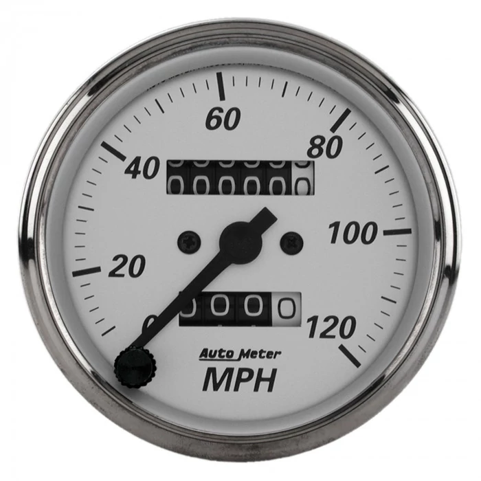 AutoMeter® - American Platinum 3-1/8" 0-120 MPH Mechanical Speedometer Gauge