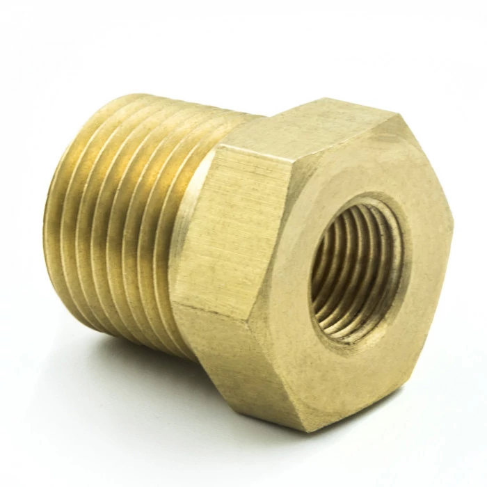 AutoMeter® - 3/8" NPMT to 1/8" NPFT Brass Adapter Fitting