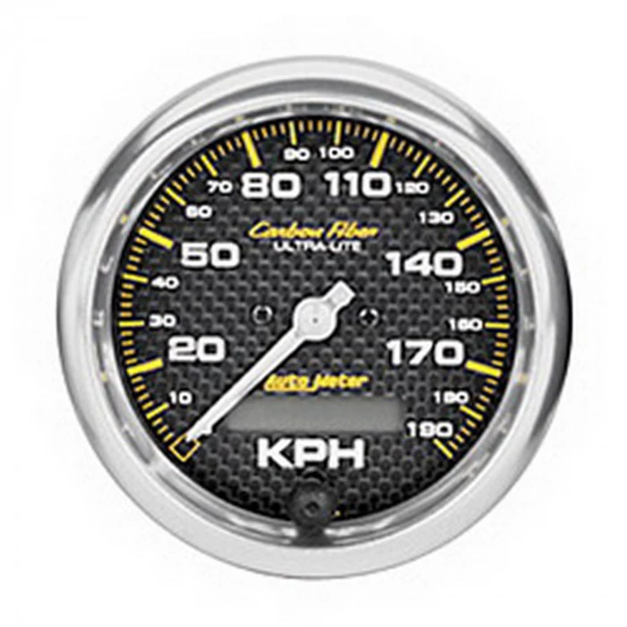 AutoMeter® - Carbon Fiber 3-3/8" 0-190 KM/H Electric Air-Core In-Dash Speedometer Gauge