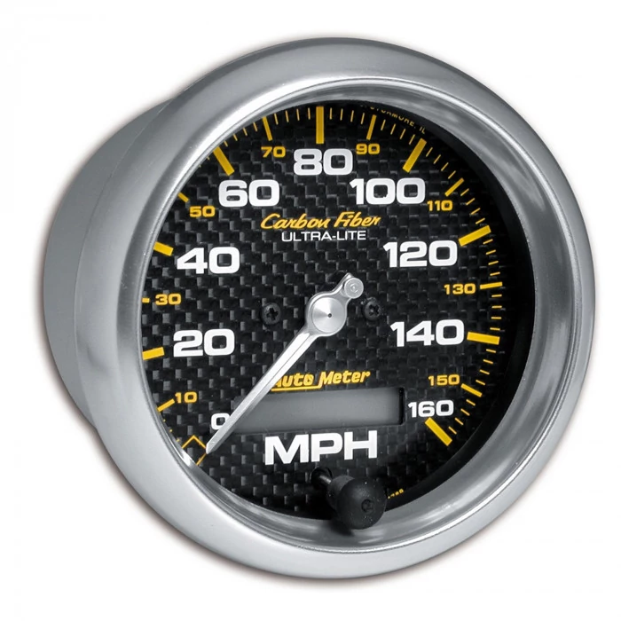 AutoMeter® - Carbon Fiber 3-3/8" 0-160 MPH Electric Air-Core In-Dash Speedometer Gauge