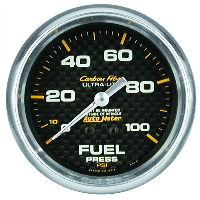 AutoMeter® - Carbon Fiber 2-5/8" 0-100 PSI Mechanical Fuel Pressure Gauge