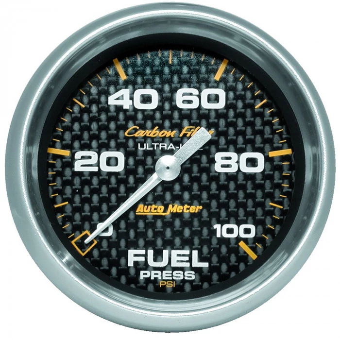AutoMeter® - Carbon Fiber 2-5/8" 0-100 PSI Electric Digital Stepper Motor Fuel Pressure Gauge