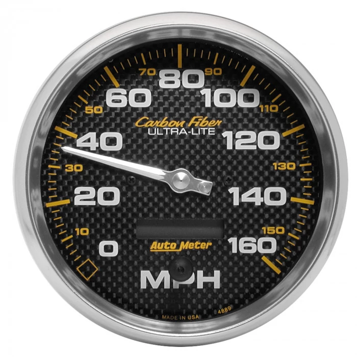 AutoMeter® - Carbon Fiber 5" 0-160 MPH Electric Air-Core In-Dash Speedometer Gauge