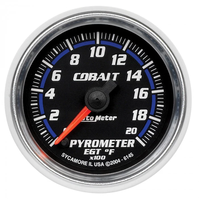 AutoMeter® - Cobalt 2-1/16" Black Dial Face Electric Digital Stepper Motor 0-2000 Deg F Pyrometer Gauge