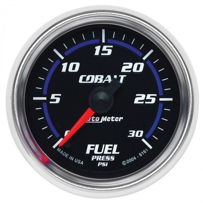 AutoMeter® - Cobalt 2-1/16" Blue LED Lighting Electric Digital Stepper Motor 0-30 PSI Fuel Pressure Gauge