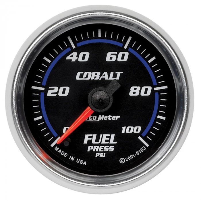 AutoMeter® - Cobalt 2-1/16" Blue LED Lighting Electric Digital Stepper Motor 0-100 PSI Fuel Pressure Gauge