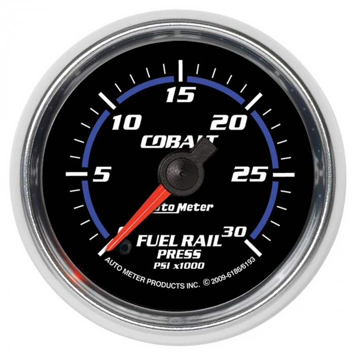 AutoMeter® - Cobalt 2-1/16" Black Dial Face RAM 6.7L Digital Stepper Motor 0-30K PSI Fuel Rail Pressure Gauge