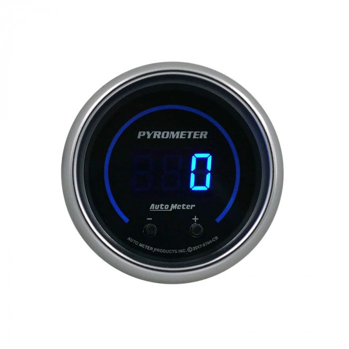 AutoMeter® - Cobalt 2-1/16" Black Dial Face Programmable 0-2000 Deg F Elite Digital Two Channel Pyrometer Gauge