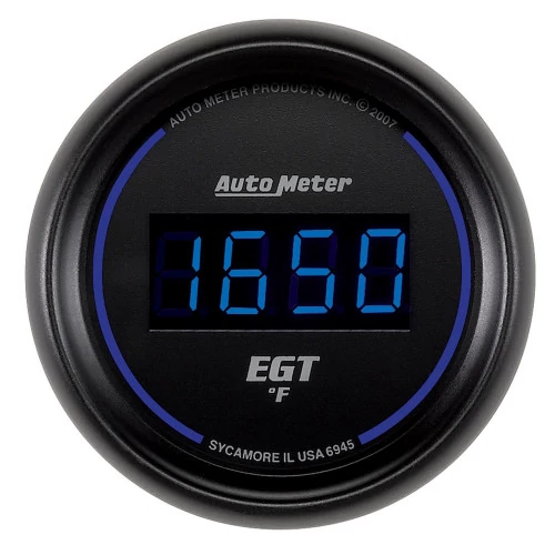 AutoMeter® - Cobalt 2-1/16" Black Dial Face 0-2000 Deg F Digital Pyrometer Gauge