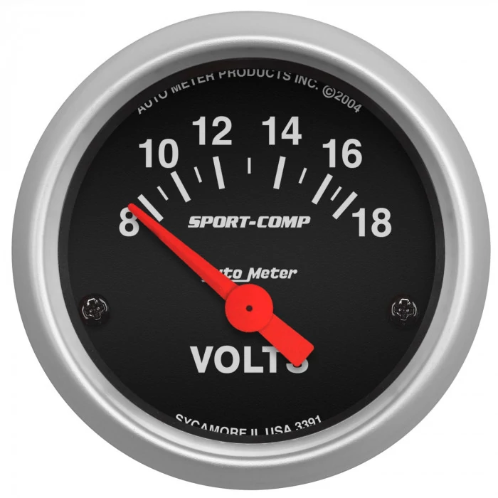 AutoMeter® - Sport-Comp 8K RPM/160 MPH/100 PSI Tach/Mph/Fuel/Oilp/Wtmp/Volt Dash Panel Kit