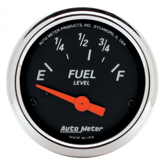 AutoMeter® - Designer Black 73E-10F Ohms Tach/Mph/Fuel/Oilp/Wtmp/Volt Dash Panel Kit