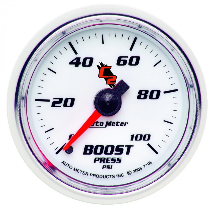 AutoMeter® - C2 2-1/16" 0-100 PSI Mechanical Boost Gauge