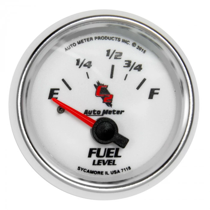 AutoMeter® - C2 2-1/16" 16 Ohms Empty/158 Ohms Full Electric Fuel Level Gauge