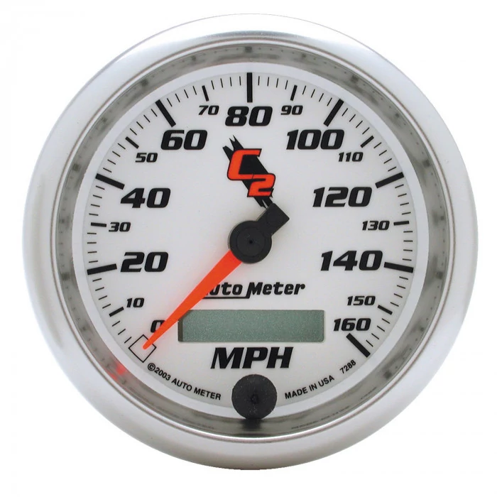 AutoMeter® - C2 3-3/8" Electric Air-Core 0-160 MPH Programmable Speedometer Gauge
