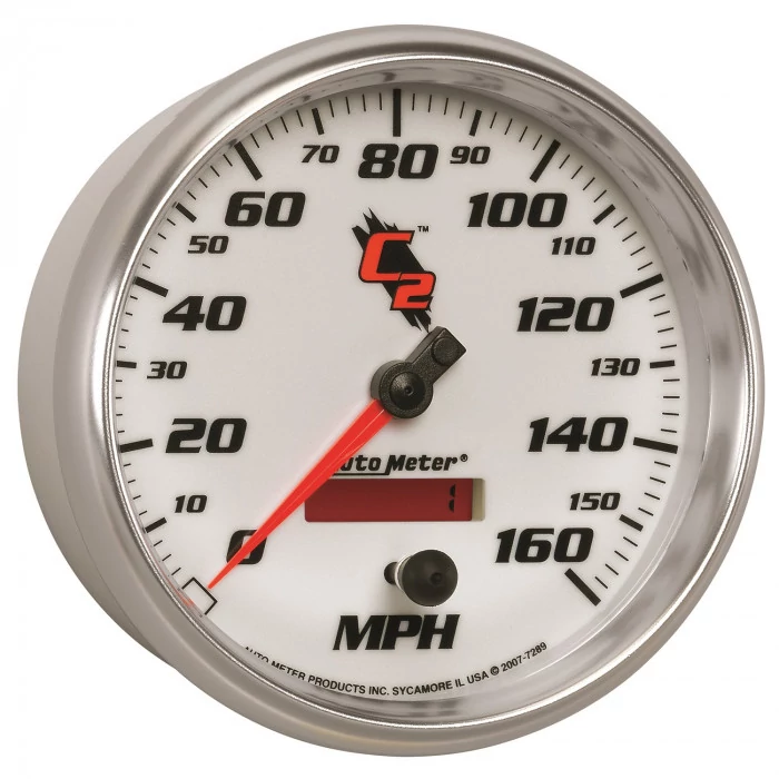 AutoMeter® - C2 5" Electric Air-Core 0-160 MPH Programmable Speedometer Gauge