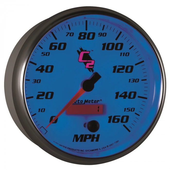 AutoMeter® - C2 5" Electric Air-Core 0-160 MPH Programmable Speedometer Gauge