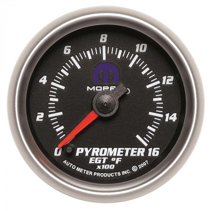 AutoMeter® - MOPAR 2-1/16" Black Dial Face Electric Digital Stepper Motor Pyrometer/EGT Gauge