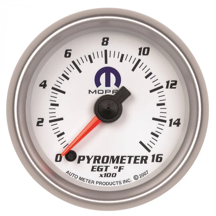 AutoMeter® - MOPAR 2-1/16" White Dial Face Electric Digital Stepper Motor Pyrometer/EGT Gauge
