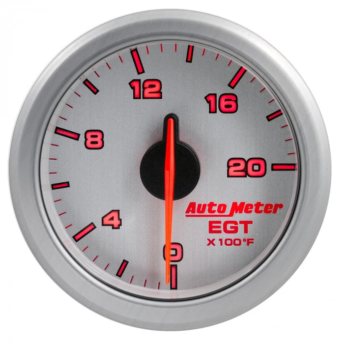 AutoMeter® - AirDrive 2-1/16" Silver Dial Face Electric Air-Core 0-2000 Deg F Pyrometer Gauge