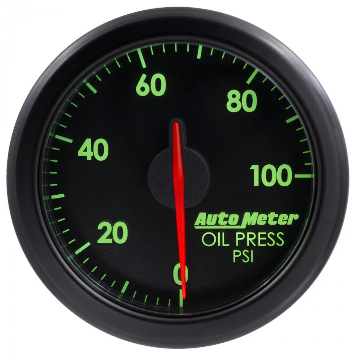 AutoMeter® - AirDrive 2-1/16" Black Dial Face Electric Air-Core 0-100 PSI Oil Pressure Gauge