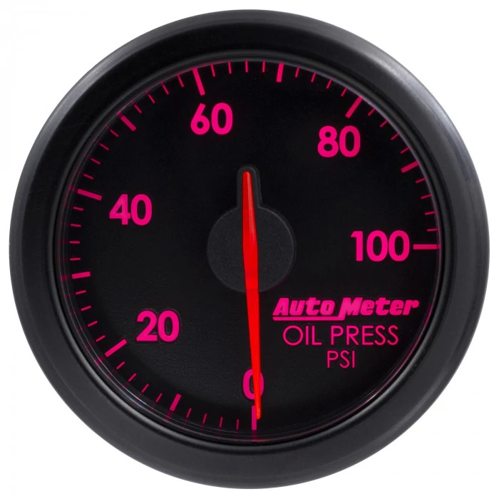 AutoMeter® - AirDrive 2-1/16" Black Dial Face Electric Air-Core 0-100 PSI Oil Pressure Gauge