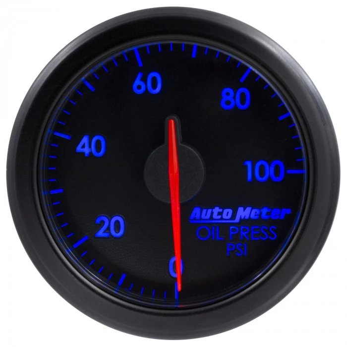 AutoMeter® - AirDrive 2-1/16" Black Dial Face Electric Air-Core 0-100 PSI Oil Pressure Gauge