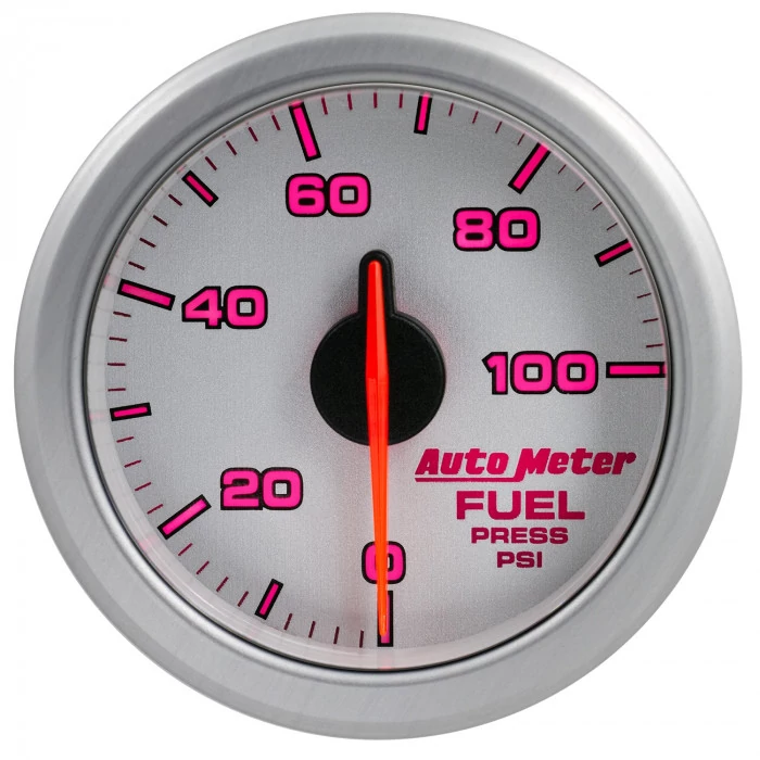 AutoMeter® - AirDrive 2-1/16" Silver Dial Face Electric Air-Core 0-100 PSI Fuel Pressure Gauge