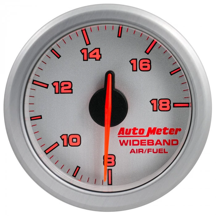 AutoMeter® - AirDrive 2-1/16" Silver Dial Face Electric Air-Core 10:1-17:1 AFR Wideband Air/Fuel Ratio Gauge