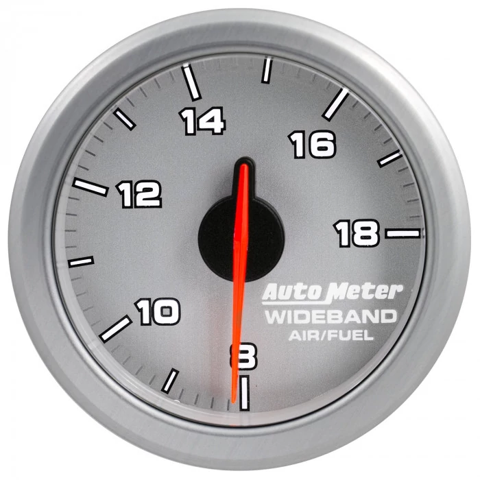 AutoMeter® - AirDrive 2-1/16" Silver Dial Face Electric Air-Core 10:1-17:1 AFR Wideband Air/Fuel Ratio Gauge