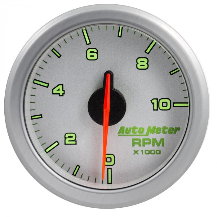 AutoMeter® - AirDrive 2-1/16" Silver Dial Face Electric Air-Core 0-10000 RPM Tachometer Gauge