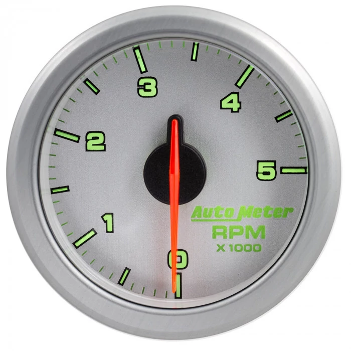 AutoMeter® - AirDrive 2-1/16" Silver Dial Face Electric Air-Core 0-5000 RPM Tachometer Gauge